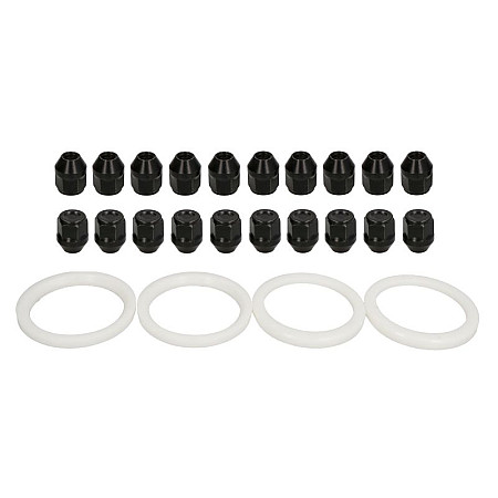 Trusa de montare a jantei de aliaj Fitting kit P 76x601 BLACK N M12x15 K21 CLOSED H29 1 kit / 4 wheels - B/N qty 20 MAK MAK 8000000213