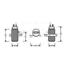 Uscator,aer conditionat Air conditioning drier SAAB 9000 2.0/2.3/3.0 09.88-12.98 AVA COOLING SBD043 AVA