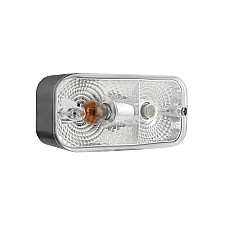 Semnalizator Indicator lamp front R glass colour: white FF optics rear mount without bulb WESEM LA5.39804.01
