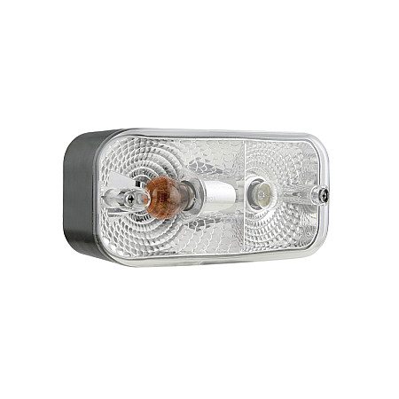 Semnalizator Indicator lamp front R glass colour: white FF optics rear mount without bulb WESEM LA5.39804.01