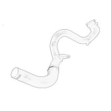 Furtun ear supraalimentare intercooler Stanga intercooler-acceleratie FIAT BRAVO II 1.4/1.9D 04.07-12.14 OE FIAT 51825996