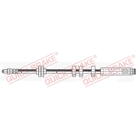 Furtun frana Furtun/conducta de frana flexibil Fata Dreapta/Stanga lungime 451mm M10x1/M10x1 FIAT CINQUECENTO SEICENTO / 600 0.7-Electric 07.91-01.10 QUICK BRAKE QB32.978