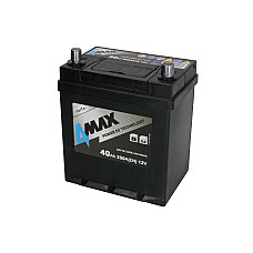 Acumulator Pornire Acumulator 4MAX 12V 40Ah/330A R+ borna subtire ptr vehicule japoneze + borna standard 187x140x225 B01 - flansa de montare 10.5 mm pornire 4MAX BAT40/330R/JAP/4MAX