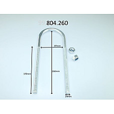 Brida arc Leaf spring shackle 260mm M14 FORD RANGER 2.5D/3.0D 05.06-07.12 LS GERMANY 804260-LS