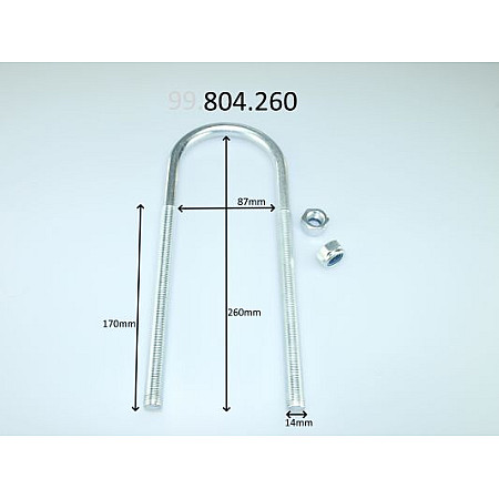 Brida arc Leaf spring shackle 260mm M14 FORD RANGER 2.5D/3.0D 05.06-07.12 LS GERMANY 804260-LS