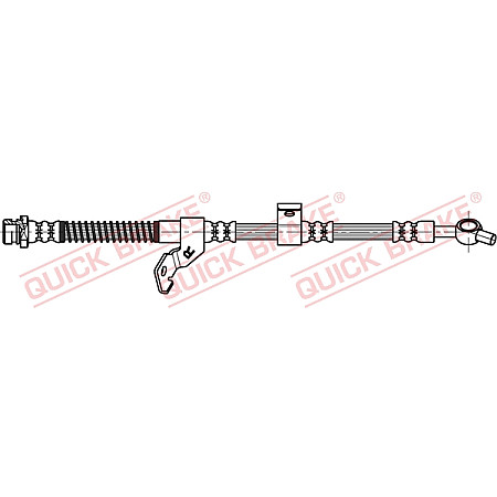 Furtun frana Furtun/conducta de frana flexibil Fata Dreapta lungime 540mm M10x1  KIA MAGENTIS II 2.0/2.0D/2.7 11.05-12.10 QUICK BRAKE QB50.897