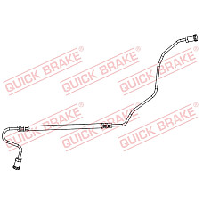 Furtun frana Furtun/conducta de frana Spate Dreapta lungime 650mm M10x1/M10x1 CITROEN C3 PICASSO PEUGEOT 207 1.2-1.6D 02.06- QUICK BRAKE QB96.018