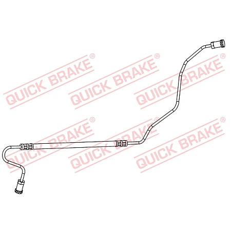 Furtun frana Furtun/conducta de frana Spate Dreapta lungime 650mm M10x1/M10x1 CITROEN C3 PICASSO PEUGEOT 207 1.2-1.6D 02.06- QUICK BRAKE QB96.018