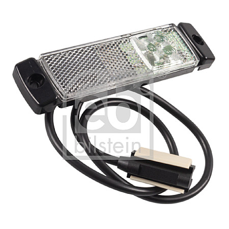 Lumina de delimitare Outline marker lights L/R shape: rectangular white LED height 32mm width 130mm depth 14/130mm surface hose length 500 no hanger 12/24V connector: CLICK-IN IPIP67 FEBI BILSTEIN 173972