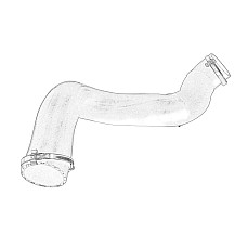 Furtun ear supraalimentare intercooler Stanga lungime 660mm negru VOLVO S60 II V60 I XC60 I 2.0D/2.4D 05.08-05.18 OE VOLVO 30741795