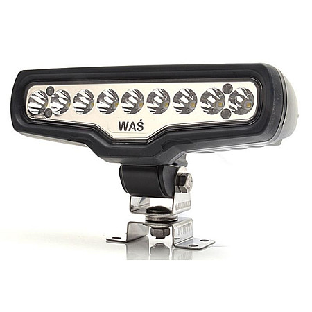 Farul universal Dreapta/Stanga raza lunga LED 12/24V latime 199mm inaltime 87mm adancime: 72mm transparent plastic negru cu sirma de 250cm carcasa intarita WAS 1101 W149