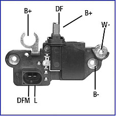 Regulator, alternator Regulator de voltaj 14/145V SMART CABRIO CITY-COUPE FORTWO 0.8D 11.99-01.07 HUCO HUCO130577