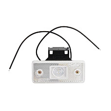 Lampa gabarit WS lampa de pozitie alb dreptunghiular cu balamale cu LED-uri 24V WAS 105Z W17D