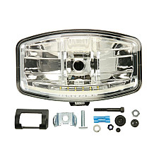 Far faza lunga Farul universal Dreapta/Stanga dreptunghiular H7/LED 12/24V latime 247mm inaltime 141mm adancime: 124mm transparent plastic negru Lampi de pozitie HELLA 1FE008 773-081