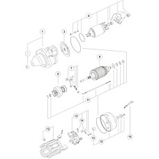 Electromotor 12V 27kW FENDT 1 / 2 / 3 / 4 / 5 100 200 F FW AGRALE 6000 BAUTZ COMMODORE T BERTOLINI 700 CARRARO SUPERTIGRE TIGRONE FERRARI 70 80 90 900 11LD535-RW270 LETRIKA MS 190