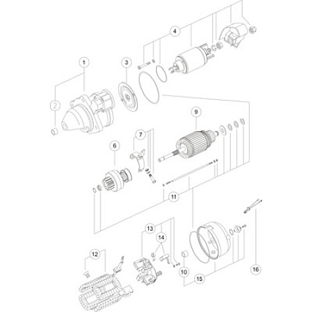 Electromotor 12V 27kW FENDT 1 / 2 / 3 / 4 / 5 100 200 F FW AGRALE 6000 BAUTZ COMMODORE T BERTOLINI 700 CARRARO SUPERTIGRE TIGRONE FERRARI 70 80 90 900 11LD535-RW270 LETRIKA MS 190