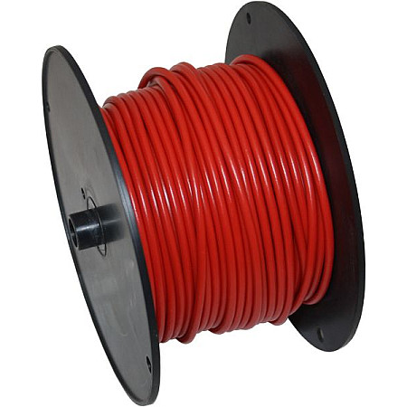 Cablu de alimentare Kabel elektryczny przewod FLY dawny FLK izolacja z tworzywa sztucznego PCW na szpulach do odwijania 15 mm2 czerwony 100 m DRESSELHAUS 4677/776/06 1.5