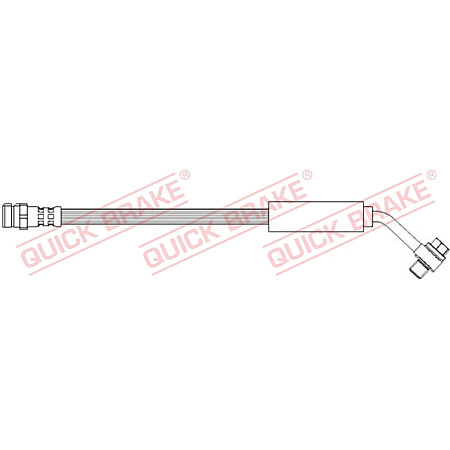 Furtun frana Furtun/conducta de frana flexibil Spate Dreapta/Stanga lungime 234mm M10x1/M10x15  AUDI A3 Q3 TT CUPRA ATECA SEAT ALHAMBRA ATECA LEON ST SKODA KODIAQ 1.0-Electric 06.10- QUICK BRAKE QB50.312X