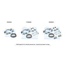 Set montare, sistem de esapament Element de montare a sistemului de evacuare kit de montare PEUGEOT 206 206+ 1.1/1.4/1.6 09.98- BM CATALYSTS FK50023B