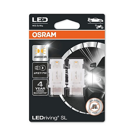 Bec incandescent Bec LED ambalaj blister 2buc P27/7W 12V 13W W25X16Q LEDriving SL chihlimbar OSRAM OSR3157DYP-02B