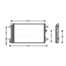 Condensator, climatizare A/C condenser with dryer FORD GALAXY I GALAXY MK I SEAT ALHAMBRA VW SHARAN 1.8-2.8 03.95-03.10 AVA COOLING VNA5183D AVA