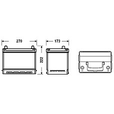 Acumulator Pornire Acumulator EXIDE 12V 70Ah/540A EXCELL R+ en 270x173x222 B9 pornire EXIDE EB704
