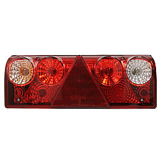 Stop spate Rear lamp L EUROPOINT II 24V with indicator with fog light reversing light with stop light parking light triangular reflector connector: 4x 2PIN/ASS2 7PIN  SCHMITZ ASPOCK A25-6010-501