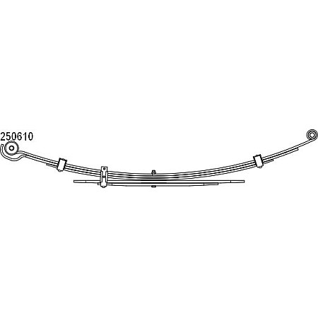 Pachet arc cu foi Leaf spring rear no.of blades: 5x610 TOYOTA HILUX VII 2.5D/3.0D 11.04-09.15 LS GERMANY 250610-LS