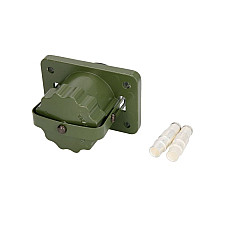 Dulie Priza plug-in aluminiu pentru furtun cu diametrul de 35 mm2 pentru tensiune inalta verde TRUCKLIGHT SO-EC35/2-G-ALU