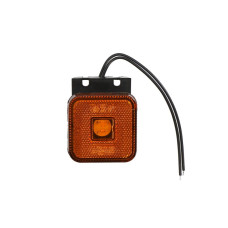 Lampa gabarit lampa de pozitie SW dreptunghiular cu LED-uri portocaliu cu MAN balama 12V/24V WAS 302Z W63