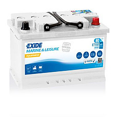 Baterie de alimentare Acumulator EXIDE 12V 80Ah/600A EQUIPMENT MARINE/RV R+ borna standard 278x175x190 B13 ciclu profund EXIDE ET550.