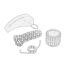 Set transmisie pompa ulei Oil pump drive assembly chain gearwheel slide DACIA DOKKER DOKKER EXPRESS/MINIVAN DUSTER DUSTER/SUV LODGY LOGAN II LOGAN MCV II SANDERO II NISSAN MICRA V 0.9/0.9LPG/1.2 03.12- OE RENAULT 15 0A 033 49R