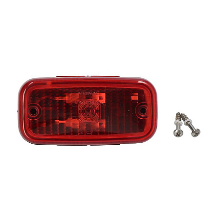 Lampa gabarit Outline marker lights L/R shape: oval red T4W height 55mm width 110mm depth 34mm surface no hanger ADR connector: AMP 2PIN IP56 IVECO VIGNAL VAL198060