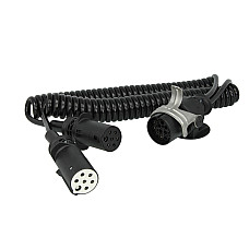 Cablu infasurat Sirma electrica spiralata lungime de lucru 35m lungime maxima 4m tip stecher: N S 15/7/7 24 V 24V 9 pini activi in fisa 15 adaptor material din fibra de sticla HELLA 8JA005 952-081