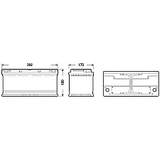 Acumulator Pornire Acumulator EXIDE 12V 105Ah/950A START&amp;STOP AGM R+ en 392x175x190 B13 agm/pornire EXIDE EK1050
