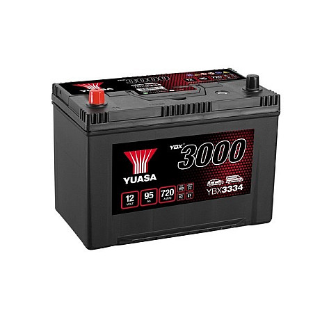 Acumulator Pornire Battery YUASA 12V 95Ah/720A YBX3000 SMF L+ standard 303x174x225 B01 starting YUASA YBX3334
