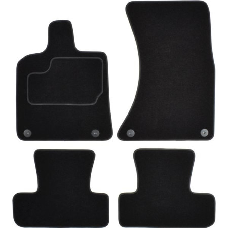 Covoras podea textil Floor mats Velours 4 pcs front/rear set colour neagra AUDI Q5 10.08-05.17 Off-road / SUV MAMMOOTH MMT A041 AUD230 PRM 01