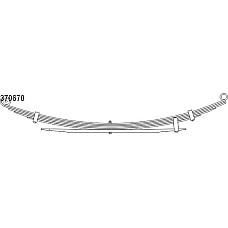 Pachet arc cu foi Leaf spring rear no.of blades: 6x665 NISSAN NP300 NAVARA 2.3D/2.5D 07.14- LS GERMANY 370670-LS