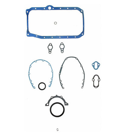 Setul de garnituri in partea jos a motorului Engine bottom gasket set CRUSADER 262 CID FLAGSHIP 292 CID GM 2.5L 153 CID 4.3L 262 CID GEN+ 4.3L 262 CID GEN+ TBI 4.3L MPI 262 CID 4.3L MPI EC 262 CID V6 262 CID 4.3L FELPRO MARINE FEL17116