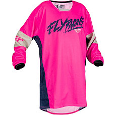 Camasa off-road T-shirt off road FLY RACING YOUTH KINETIC KHAOS colour beige/navy blue/pink size YXL FLY FLY 376-424YX
