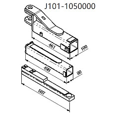 Piese si accesorii pentru elevatoare Idle arm {Idle arm} EVERTALPHA35M EVERT J101-1050000