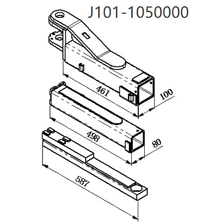 Piese si accesorii pentru elevatoare Idle arm {Idle arm} EVERTALPHA35M EVERT J101-1050000