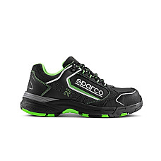 Protectia picioarelor SPARCO incaltaminte de protectie ALLROAD marime 45 categorie protectie S3 SRC material microfibra nailon culoare negru verde botul compozit TEAMWORK 07528 NRVF 45