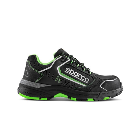 Protectia picioarelor SPARCO incaltaminte de protectie ALLROAD marime: 42 categorie de protectie: S3 SRC material: microfibra / nailon culoare: negru/verde botul: compozit SPARCO TEAMWORK 07528 NRVF/42