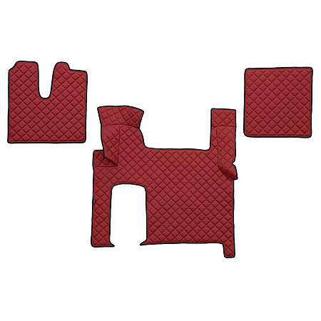 Covor compartiment picioare F-CORE doua sertare pe intregul etaj cantitate in set 3 szt. material - piele matlasata eko culoare - rosu transmisie automata MAN TGX I 06.06-09.21 F-CORE F-CORE FL06 RED