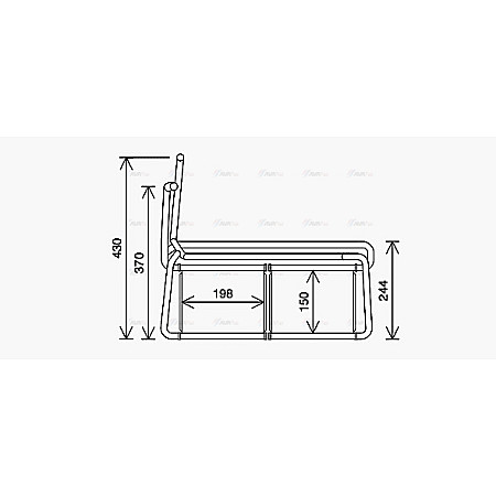 Radiator calorifer caldura 410x150x27mm SCANIA PGRT DC09.110-OSC11.03 03.04- HIGHWAY 50045003HW