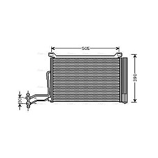 Condensator, climatizare A/C condenser with dryer MINI R50 R53 1.4D 06.03-09.06 AVA COOLING BW5264D AVA