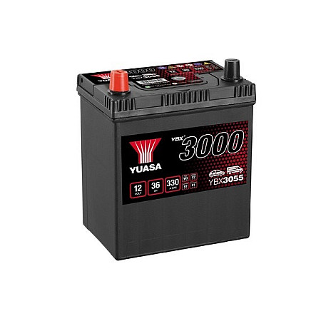 Acumulator Pornire Battery YUASA 12V 36Ah/330A YBX3000 SMF L+ standard 187x127x227 B00 starting YUASA YBX3055