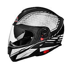 Cati de maxilar Helmet Flip-up helmet SMK GLIDE SIGN MA216 colour neagra/grey/matt size M unisex SMK SMK0100/17/MA216/M
