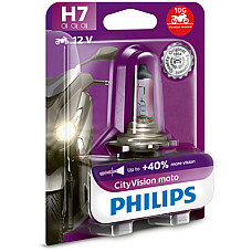 Bec, far principal Bec ambalaj blister 1buc H7 12V 55W PX26D luminozitate cu pina la 40% mai mare CityVision Moto 3200K SKODA SCALA 02.19- PHILIPS PHI 12972CTVBW